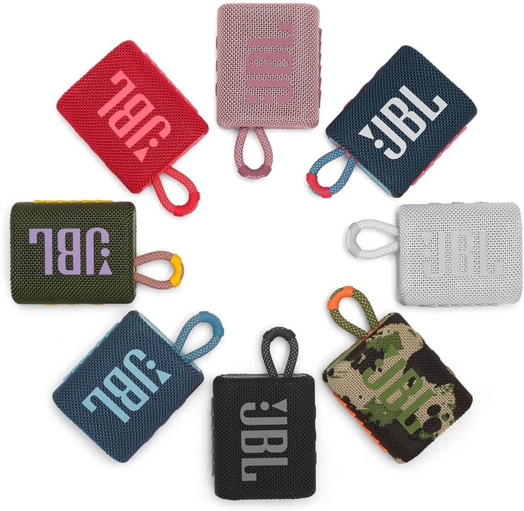 JBL GO 3 erhältlich in 8 verschiedenen Farben